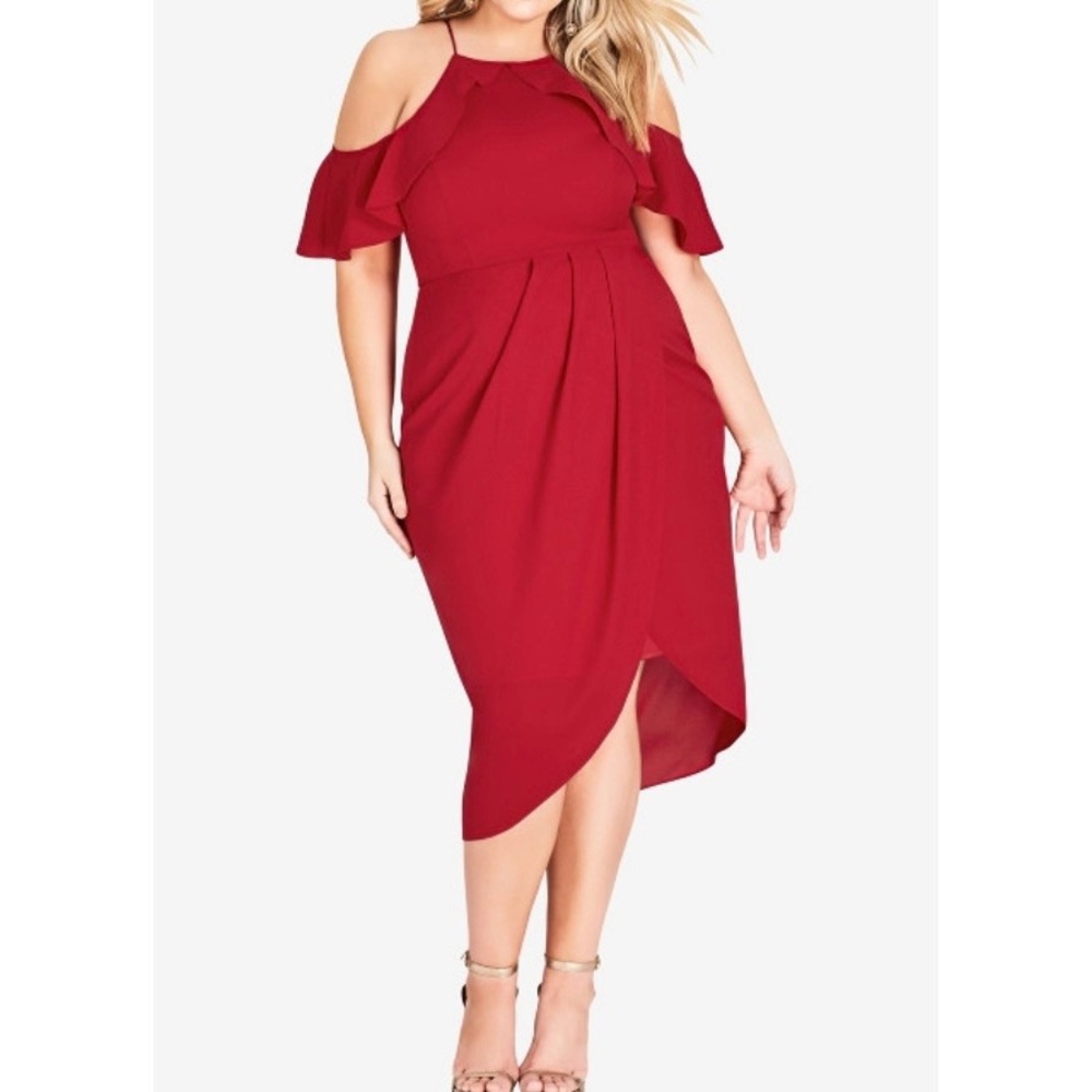 City Chic • 24 • Classic Red Love Siren Dress